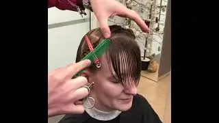 Как стричь косую челку в женской стрижке