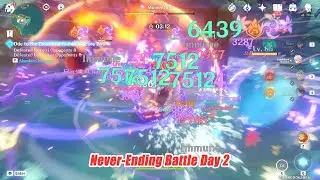 Genshin Impact - Never-Ending Battle Day 2 - Xiao & Kazuha 4152 Score Gameplay