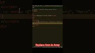 Replace Item in Array javascript  | Array replace | Array Short Video 