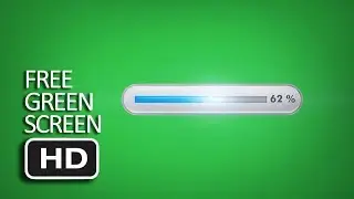 Free Green Screen - Blue Loading Bar With Number