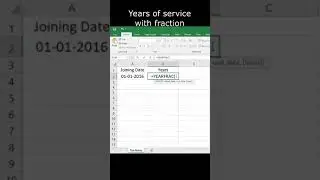 Years of Experience Formula in Excel