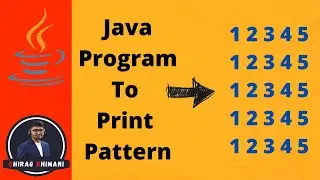 34 | Java Program To Print Square Pattern | Java Nested For Loop