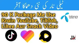 Telenor new Internet Package Youtube, Tiktok, Likee And Snack Video