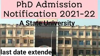 PhD Admission Notification 2021-2022//MDU//DATE EXTENDE//