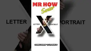 Letter (X) Portrait Design Tutorial in coreldraw🔥 l 