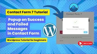 How to Show Popup on Success and Failed Messages In Contact Form 7