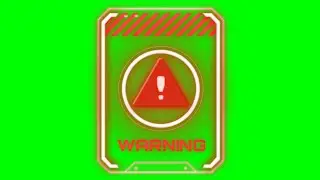 WARNING! Animation Green Screen | Free | 