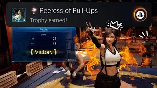 PEERESS OF PULL-UPS TROPHY GUIDE - How to beat JULES at pullups in FF7 Remake Wavering Heart 4K60fps