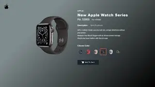 Responsive E-commerce product page using pure html and css | Apple Watch