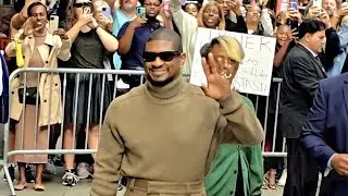 USHER leaving GMA Studios in Times Square NYC