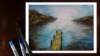 How to Draw a Mind Relaxing Pastel Painting