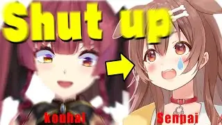Houshou Marine yells at a crying Inugami Korone【Hololive/Eng sub】