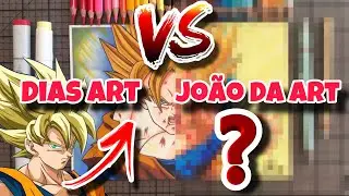 Me vs ​⁠@DiasArt 🤯? Pt.2! Speed Drawing Goku From Dragon Ball Z / João Da Art