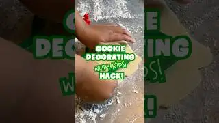 Cookie Decorating with Kids Hack! #shorts #christmas #kidscookingvideos