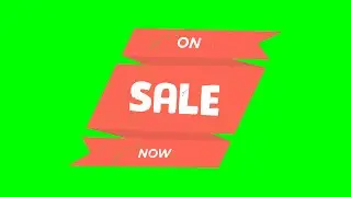 Sale Badge Elements Animated Logo Green Screen VFX | Animated Green Screen VFX Sales Logo Free