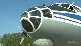 An-12 SibNIA - preparation, launch, takeoff. Airport 