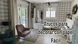 DIY Transformación del salón con papel / Trucos para colocar papel / Decoración 2022