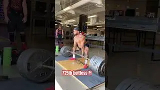 725 belt less deadlift PR at a WEED clinic in Santa Ana CA, #powerlifting