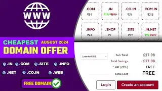 🌐Cheap Domain Name Offer | Cheapest Domain Offer August 2024