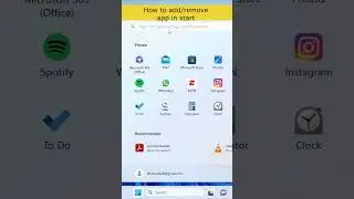 How to add remove apps from start in windows 11 | विंडोज़ 11 मे स्टार्ट मे apps कैसे जोड़े या नीकाले?