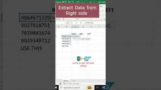 How to Data Extract using Right Formula| Right Formula in Excel| Data Extract using Right Formula