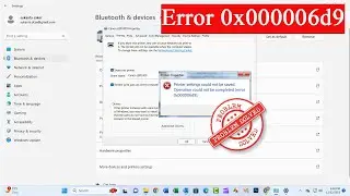 Fix: Printer Settings Could Not Be Save | Operation Could Not Be Completed(Error 0x000006d9)