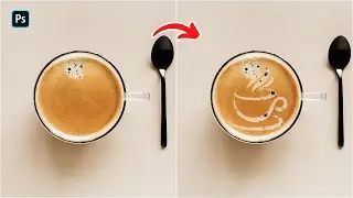 Coffee Latte Art Effect in Photoshop 2022