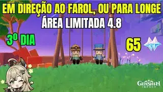MISSÃO (EM DIREÇÃO AO FAROL, OU PARA LONGE) ÁREA LIMITADA 4.8 DIA 3 GENSHIN IMPACT