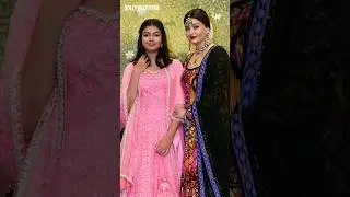 Айшвария Рай с дочерью Арадьей на свадьбе Амбани  #bollywood