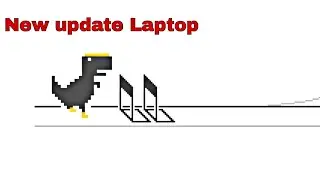 Chrome offline Dino game | Google Chrome dinosaur gameplay new update Laptop | No internet