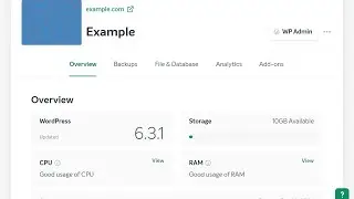 Namecheap Managed WordPress Hosting Control Panel