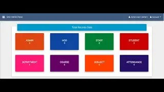 Admin Dashboard Design | #4 | SAS - Student Attendance System | Part 2