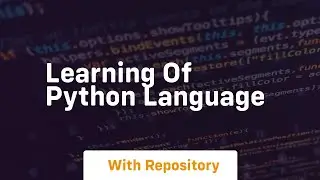 learning of python language