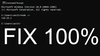 How to fix 'node is not recognized as an internal or external command' | Nodejs |