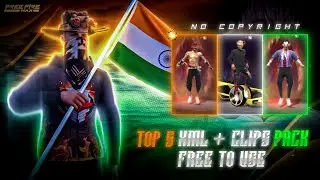 REPUBLIC DAY SPACIAL 🧡🤍💚 | TOP 5 BEST XML + CLIPS | FREE FIRE CLIPS PACK 💫 | TOP 5 EMOTE CLIPS ⬇️