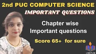 2nd PUC Computer Science|Important questions |