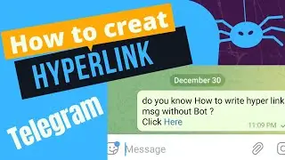 how to make a hyperlink in telegram without help of bots ? blue  text Link  in Message