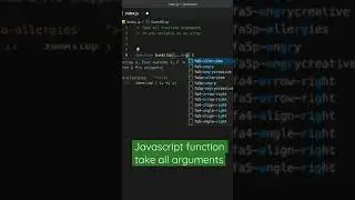 Javascript function take all arguments in one variable as an ARRAY 