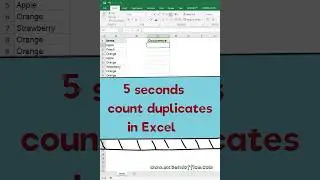 5 seconds to count duplicates in Excel