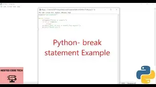Python- break statement Example