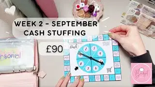 SEPTEMBER W2 - CASH STUFFING £90 | UK Low Income Cash Stuffing | Savings | #CashEnvelopeStuffing