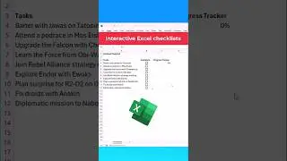 Interactive Excel Checklist #shorts