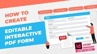 How to create Editable Interactive PDF Form | Adobe Indesign Tutorial