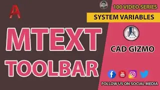 AutoCAD System Variable | MTEXTTOOLBAR | Cad Gizmo | #AutoCAD