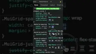 Chrome dev tools tip - css flex box