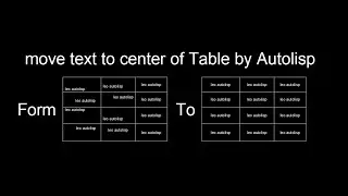 Autocad Trick: Autolisp move text to center of table