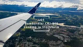 LOT Bombardier CRJ 900 Landing in Stockholm ARN