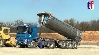 Mercedes-Benz Arocs 1845 Dump Trailer / Sattelkipper, Fa. Gläser, Germany, 2015.