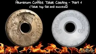 Casting Aluminum Coffee Table, (Part 1 - table top fail and success)