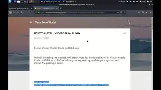 How to install Visual Studio Code IDE on Kali Linux Full Proses Must Watch Full Video $TechZONEWorld